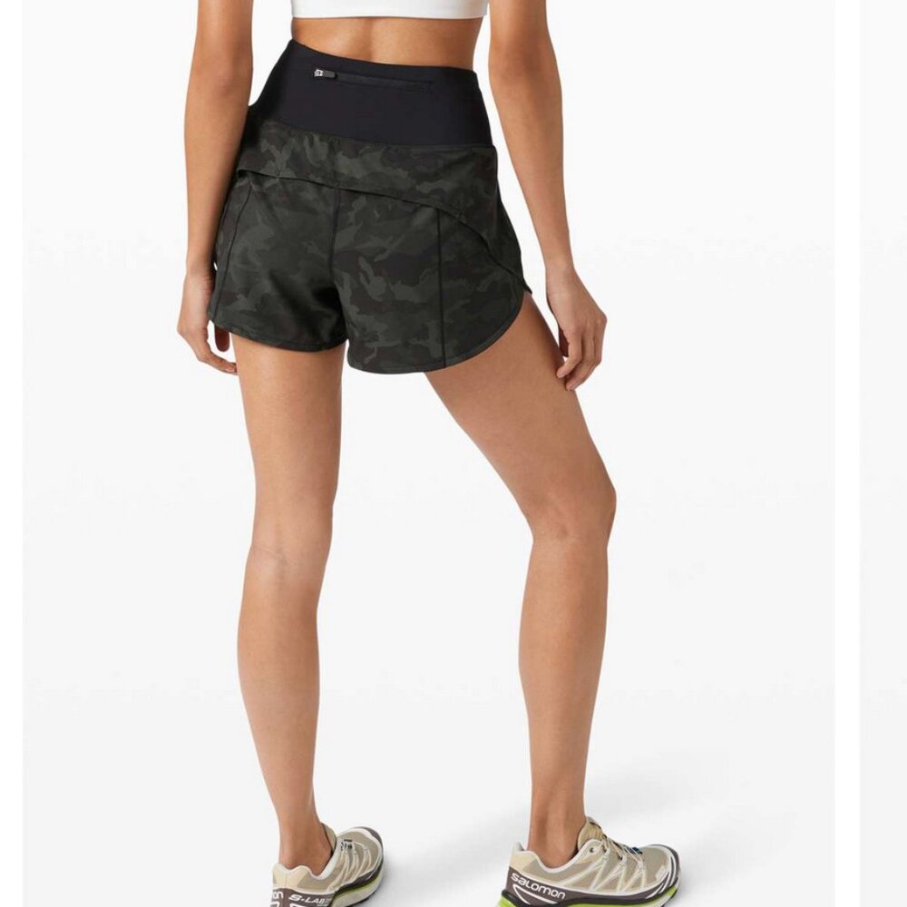 Lululemon Speed Up Short Incognito Camo Multi Gator Green 2 - Picture 5 of 10